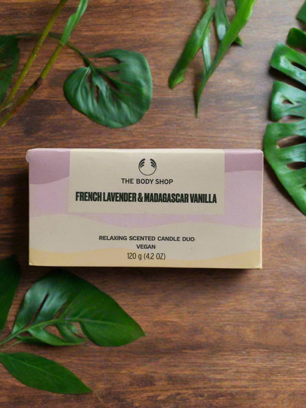 The Body Shop - French Lavender 60g + Madagascar Vanilla 60g Candle