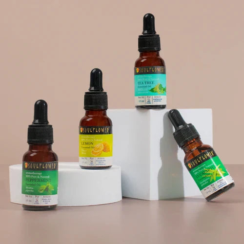 SoulFlower - Lemon, Eucalyptus, Tea Tree & Peppermint Oils Set 15ml