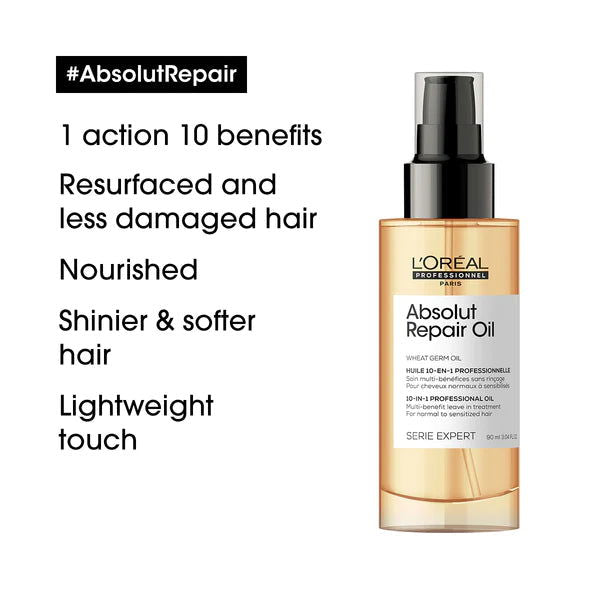 L'oreal Professional Serie Expert Absolut Repair 10 In 1 Oil 90ml - Kess Hair and Beauty