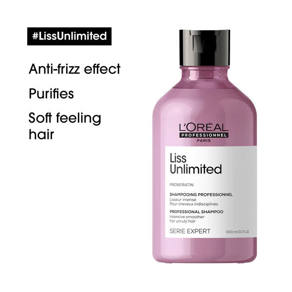 L'oreal Professional Serie Expert Liss Unlimited Shampoo 300ml - Kess Hair and Beauty
