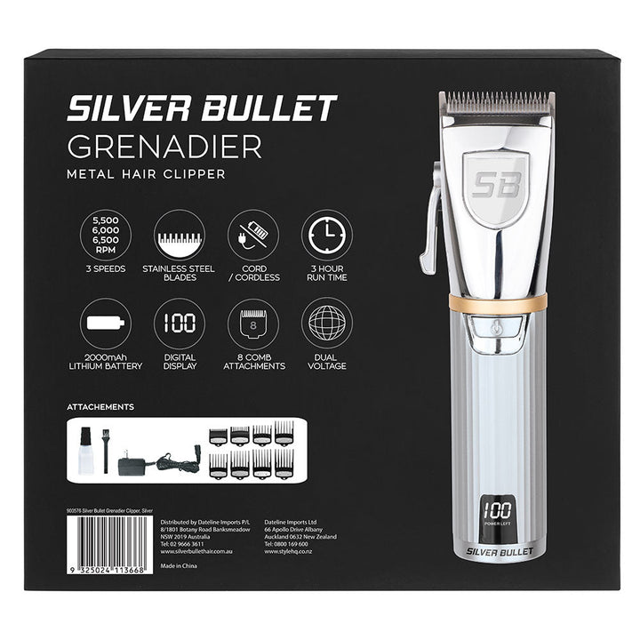 SILVER BULLET GRENADIER METAL HAIR CLIPPER - Gold - Kess Hair and Beauty