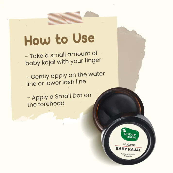 Mother Sparsh 100% Natural Baby Kajal with Zero Lead Content 5 g