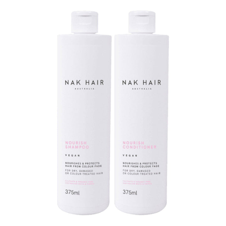 NAK Hair NOURISH Shampoo & Conditioner 375ml Bundle - Kess Hair and Beauty