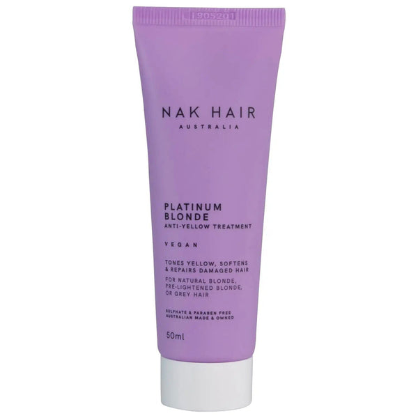 NAK Hair Platinum Blonde Anti-Yellow Treatment TRAVEL 50ml - Kess Hair and Beauty