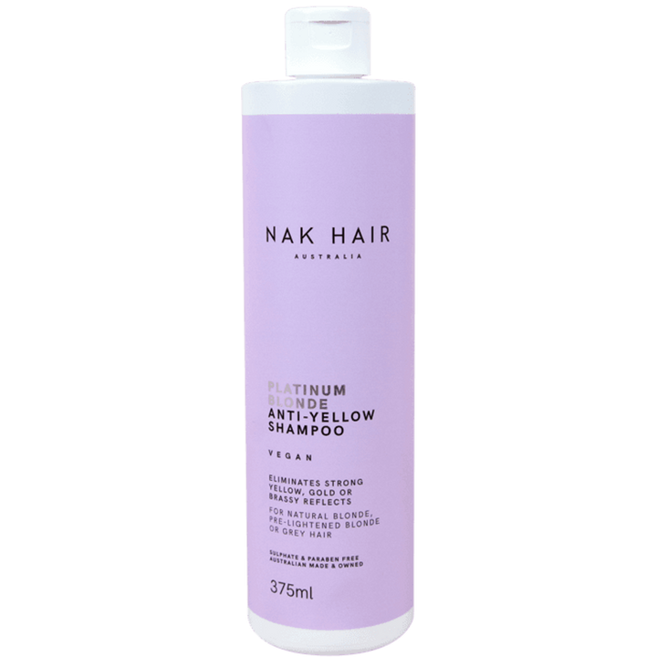 NAK Hair Platinum Blonde Shampoo 375ml - Kess Hair and Beauty