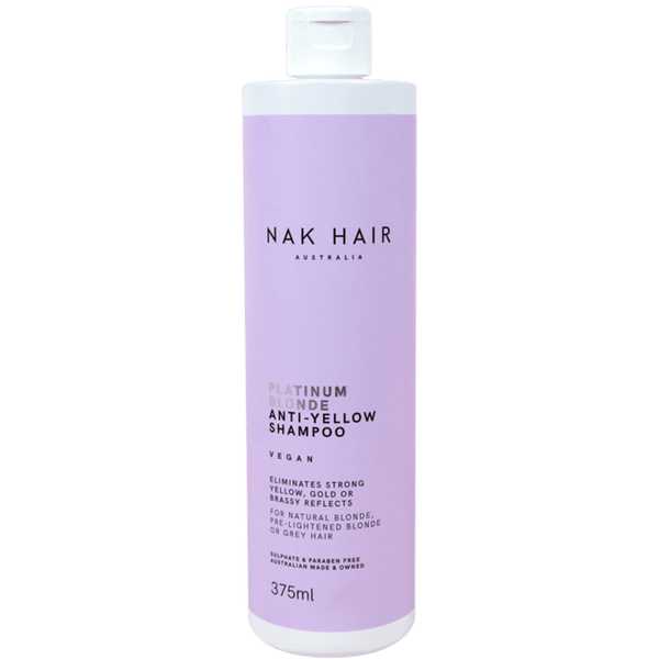 NAK Hair Platinum Blonde Shampoo 375ml - Kess Hair and Beauty