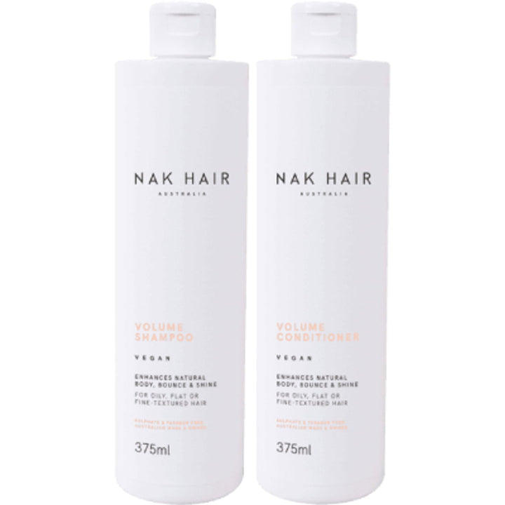 NAK Hair VOLUME Shampoo & Conditioner 375ml Bundle - Kess Hair and Beauty