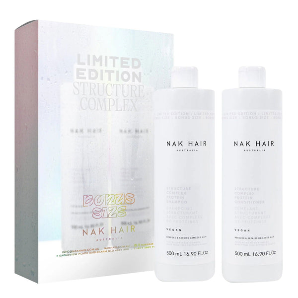 Nak Structure Complex Shampoo and Conditioner 500ml Duo Pack - Kess Hair and Beauty