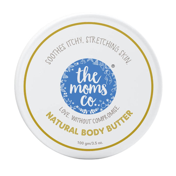 The Moms Co. Natural Body Butter | Soothes Dry, Itchy Skin| Provides 24hrs Moisturization with Cocoa & Shea Butter, 100gm