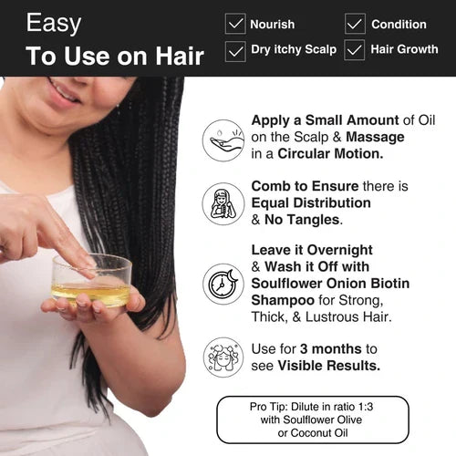 SoulFlower - Certified Organic Castor Oil/Arandi Oil Clinically proven for Hair Growth 225ml