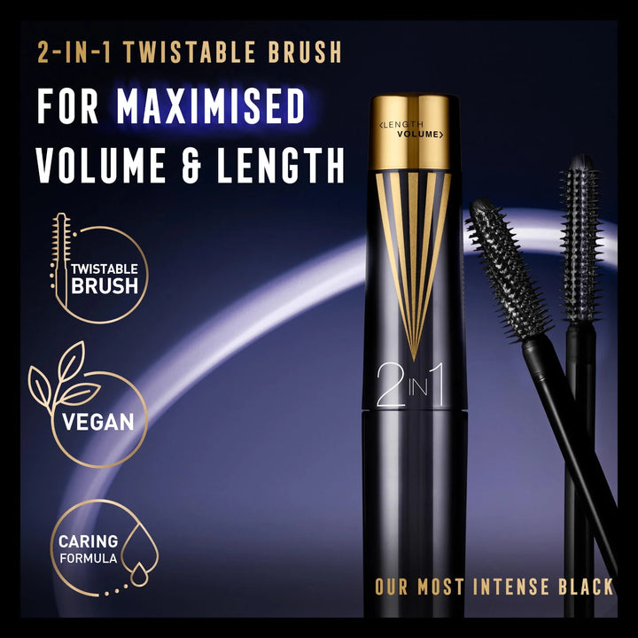 Max Factor Masterpiece 2-in-1 Lash Wow Mascara 7ml Shade No. 003 Midnight Black