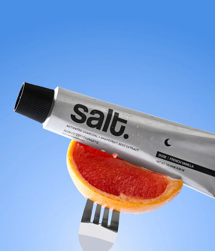 Salt Oral Care - Activated Charcoal + Grapefruit Extract Dusk Vanilla Night Toothpaste 100g