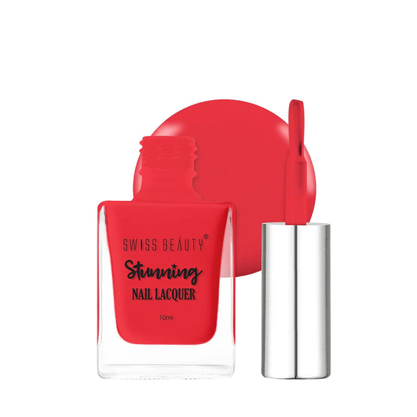 Swiss Beauty Stunning Nail Lacquer Shade No. 21 Flamingo Red