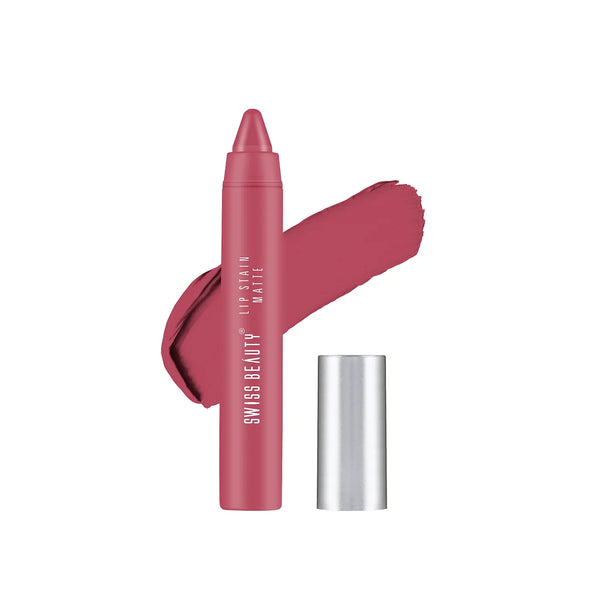 Swiss Beauty Lip Stain Matte Lipstick Shade No.  02 — Peaches N Cream