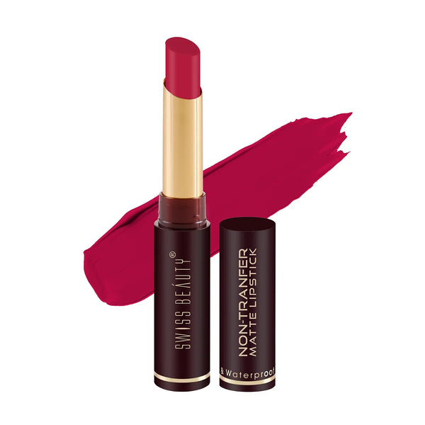 Swiss Beauty Non-Transfer Smooth & Waterproof Matte Lipstick  Shade No. 15 Pink Up