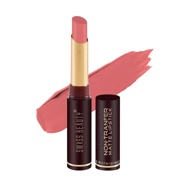 Swiss Beauty Non-Transfer Smooth & Waterproof Matte Lipstick Shade No. 28 Shy Pink