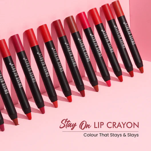Swiss Beauty - Stay On Lip Crayon Matte Finish for 12hr Shade No. 11 Plum House