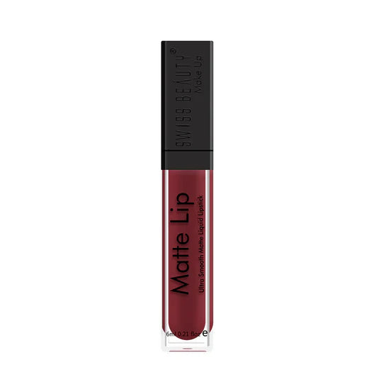 Swiss Beauty - Matte Lip Liquid Lipstick Shade No. 06 Wine Red