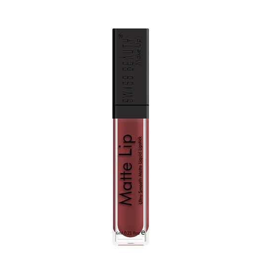 Swiss Beauty - Matte Lip Liquid Lipstick Shade No. 13 Red Smoke