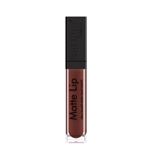 Swiss Beauty - Matte Lip Liquid Lipstick Shade No. 19 Deep Maroon