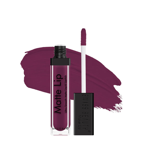 Swiss Beauty Ultra Smooth Matte Lip Liquid Lipstick Shade No. 26 Purple-Villain
