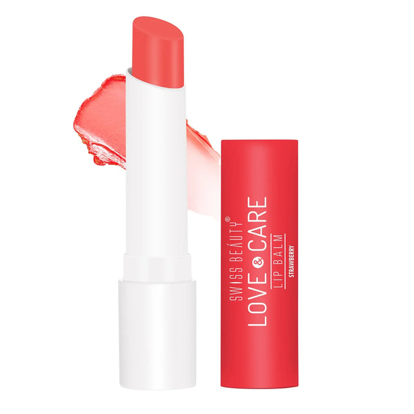 Swiss Beauty Love & Care lip Balm Shade No. 04 Strawberry