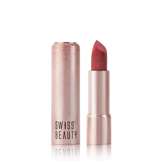 Swiss Beauty - More Than Glitter Lipstick Shade No. 05 Shine Mauve