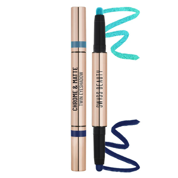 Swiss Beauty Chrome & Matte Twin Eyeshadow Shade No. 02 Aqua Moon