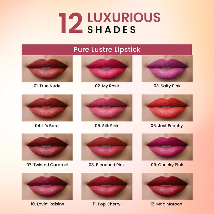 Swiss Beauty - Pure Lustre Lipstick Shade No. 05 Silk Pink