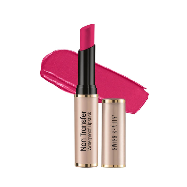 Swiss Beauty Non-Transfer Smooth & Waterproof Lipstick Shade No. 02 Loud-Pink