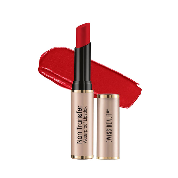 Swiss Beauty Non-Transfer Waterproof Lipstick - Hot Red