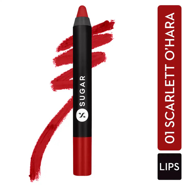 Sugar - Matte As Hell Crayon Lipstick Color: 01 Scarlett O'Hara (Red) | 2.8 gm