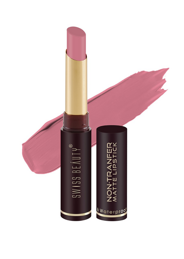 Swiss Beauty Non-Transfer Smooth & Waterproof Matte Lipstick - Lilac Blush