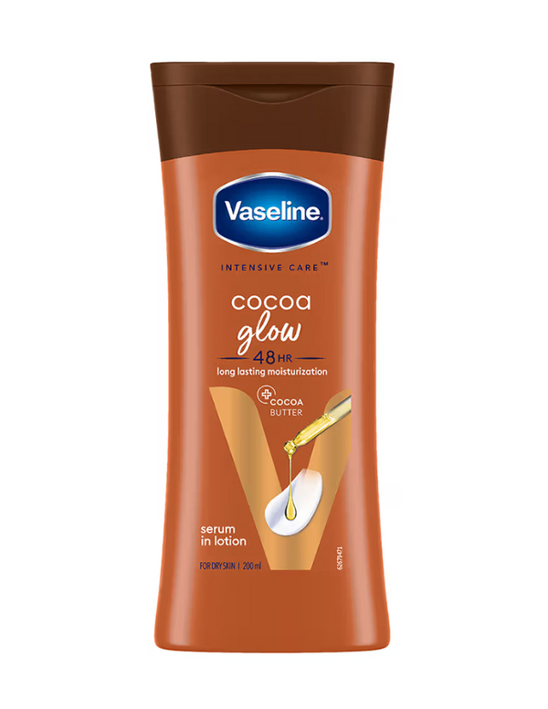 Vaseline Cocoa Glow Serum In Lotion 100% Pure Cocoa & Shea Butter for Glowing & Soft Skin 200ml