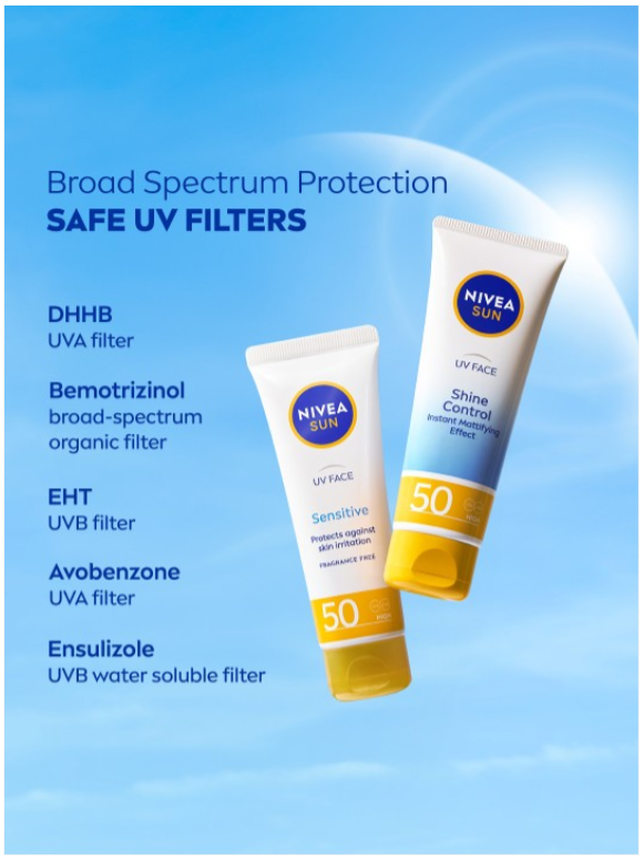 Nivea Sun Shine Control UV Face SPF50 Sun Screen - 50 ml