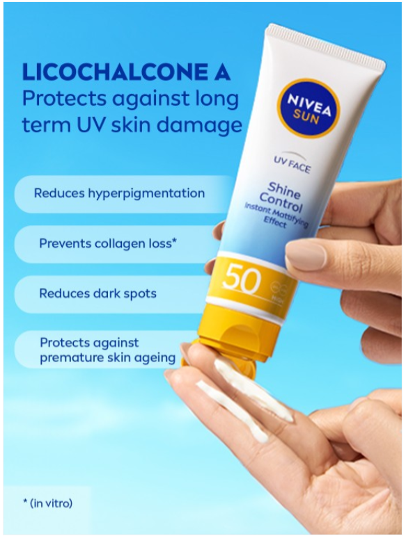 Nivea Sun Shine Control UV Face SPF50 Sun Screen - 50 ml