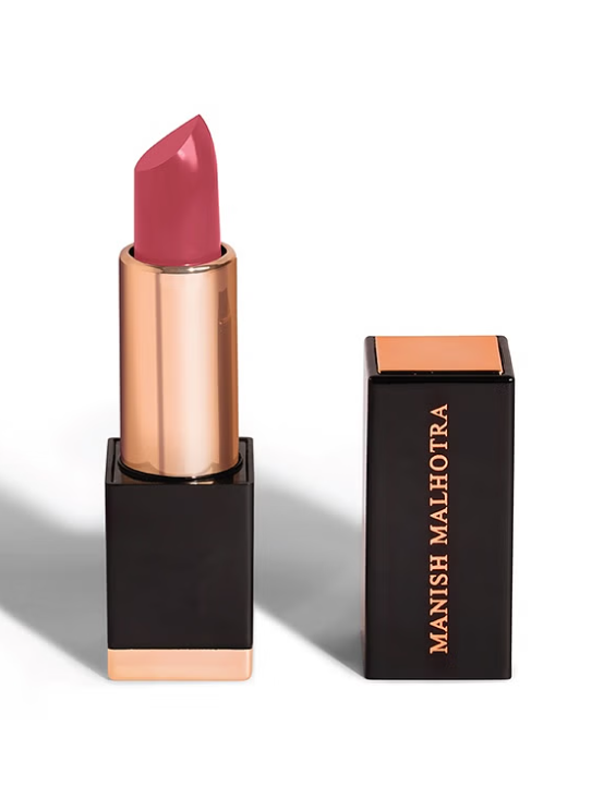 MyGlamm - Manish Malhotra Hi-Shine Lipstick - Long Lasting, Uvb Protected, Glossy Finish - Old Rose