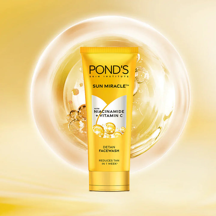 Pond's Detan Facewash, With Niacinamide & Vitamin C, Reduces Tan In 7 Days, For All Skin Types 100g