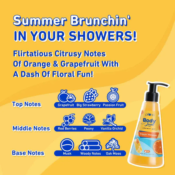 Plum - Trippin Mimosas Shower Gel by Plum BodyLovin 240ml