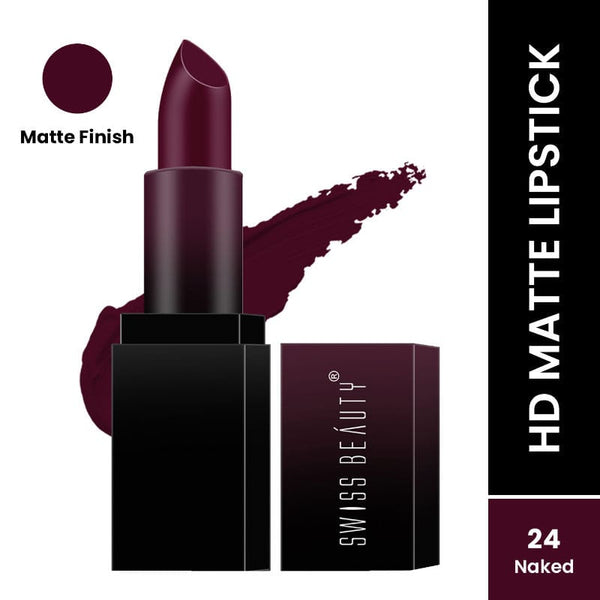 Swiss Beauty - HD Matte Lipstick Naked Shade No. 24