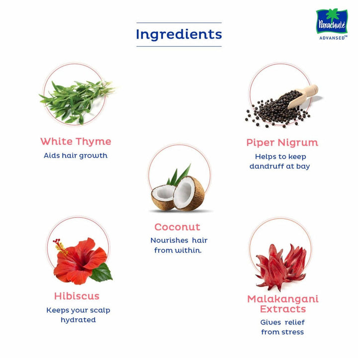 Parachute Advansed Ayurvedic Hot Oil, Warming Coconut Hair Oil, Frizz Free Hair 190ml