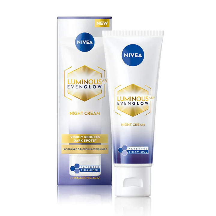 Nivea Luminous Even Glow Night Cream with Hyaluronic Acid - 40ml