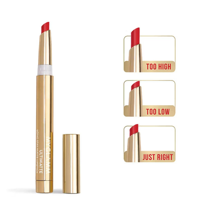 MyGlamm - Ultimatte Long-Stay Matte Lipstick Upto 12hr 1.3g Shade No. 09 Trophy