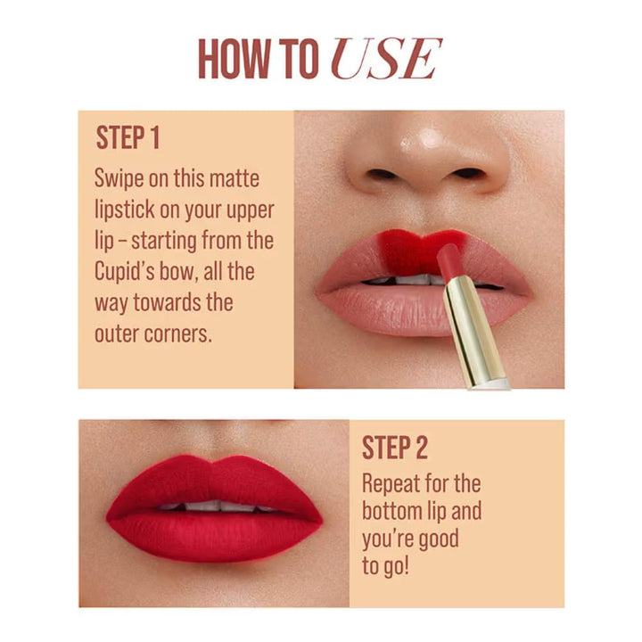 MyGlamm - Ultimatte Long-Stay Matte Lipstick Upto 12hr 1.3g Shade No. 04 Bombshell