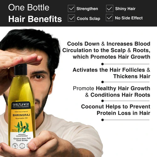 SoulFlower - Bhringraj Hair Growth Oil for Thick, Strong, and Healthy Hair 225ml