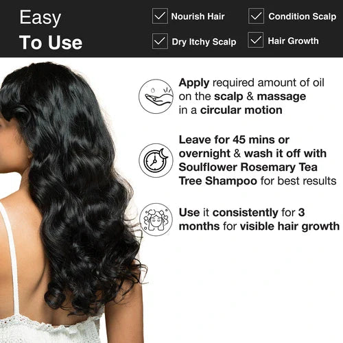 SoulFlower - Bhringraj Hair Growth Oil for Thick, Strong, and Healthy Hair 225ml