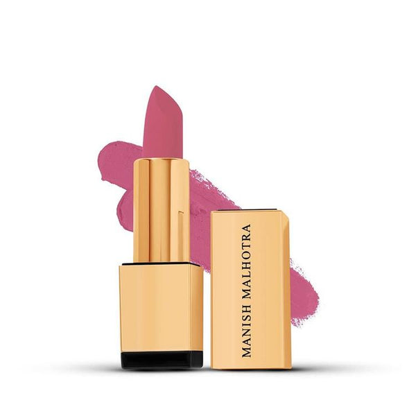 MyGlamm - Manish Malhotra Powder Matte Lipstick - Pink Paradise (Candy Pink Shade) | Water-resistant, Luxurious, Powder Matte Lip Colour