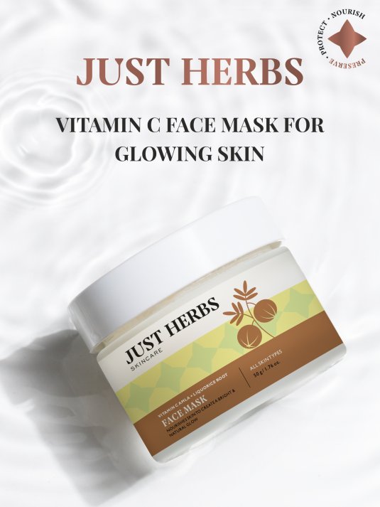 Just Herbs - Vitamin C Amla & Liquorice Root Brightening Face Mask 50g