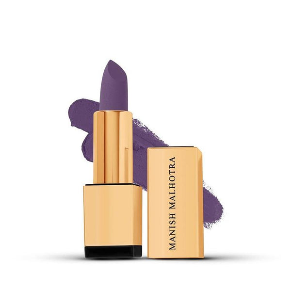 MyGlamm - Manish Malhotra Powder Matte Lipstick - Wild Violet (Violet Purple Shade) | Water-resistant, Luxurious, Powder Matte Lip Colour