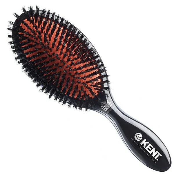 Kent CSFL Classic Shine Large Pure Black Bristle Hairbrush - Kess Hair and Beauty